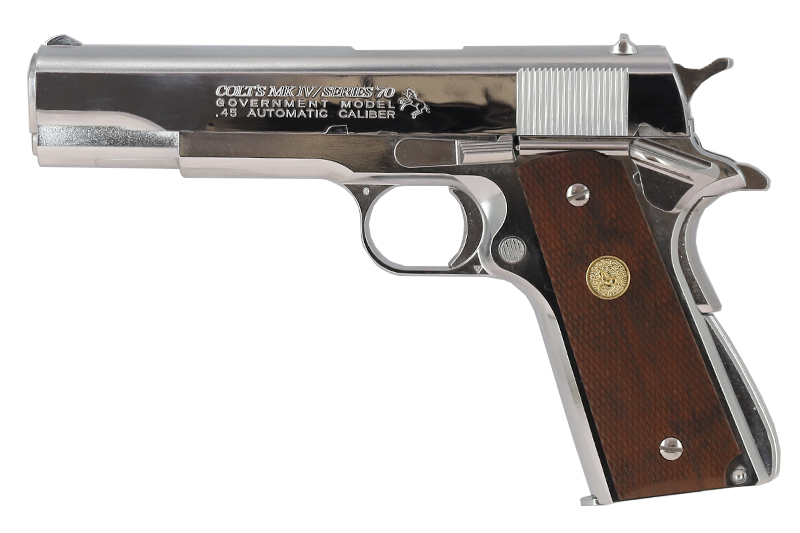 Tokyo Marui M1911 Colt Government Mark IV Series 70 GBB - Nickel Finish